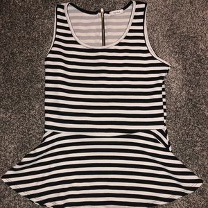 Striped Peplum Top